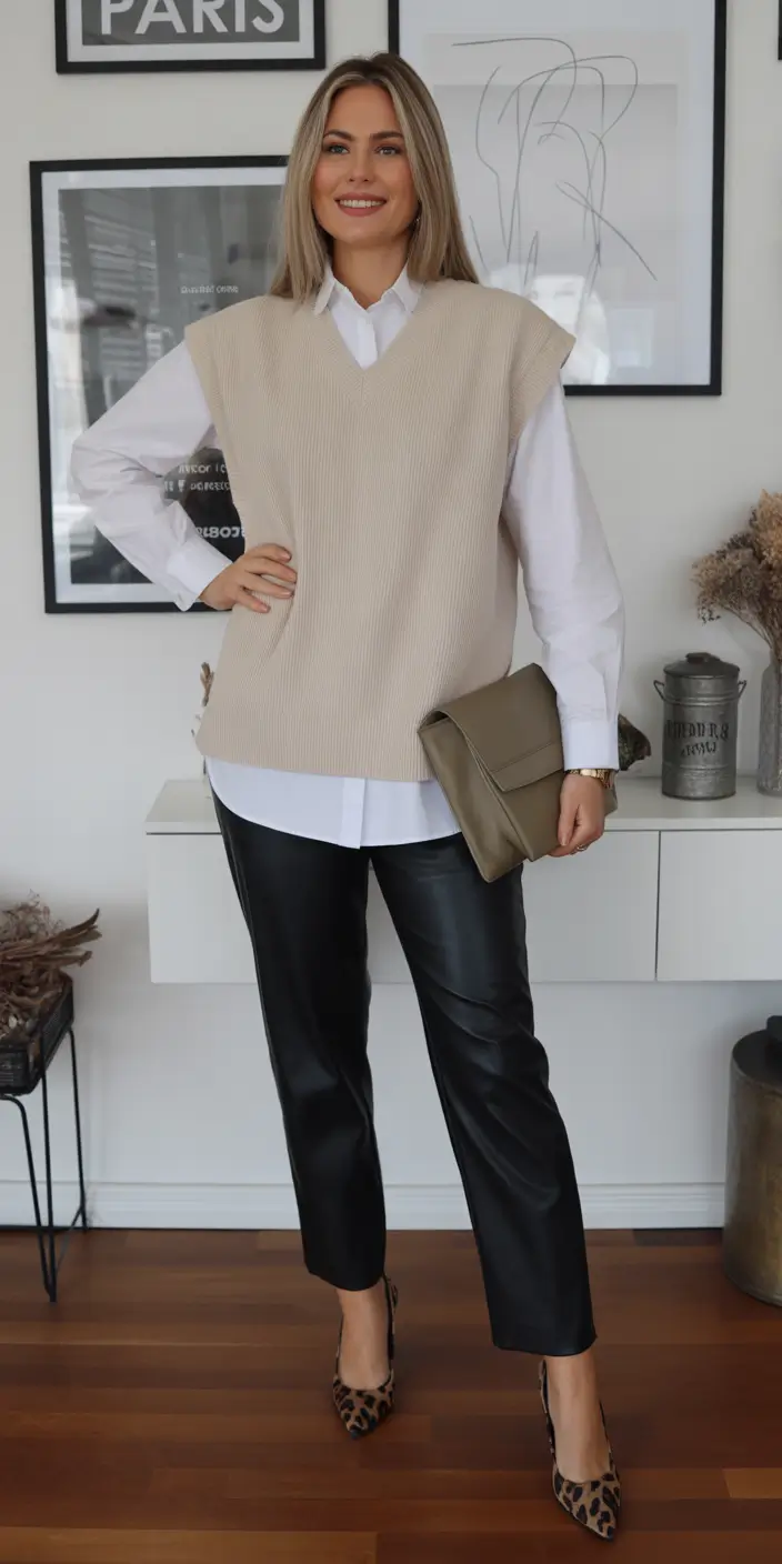 Spring 2026 Workwear Quiet Neutrals - The Elevated Knit Vest Moment