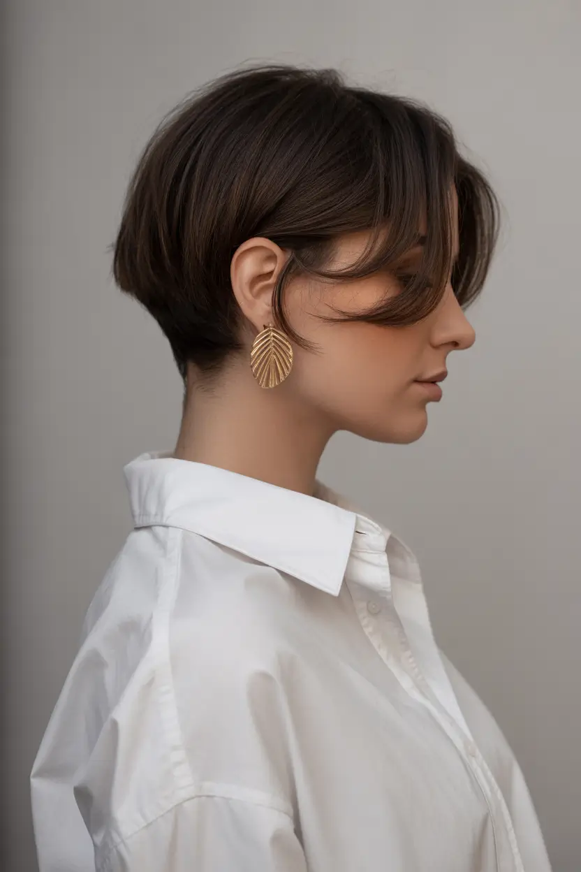 spring haircuts Classic Sculpted Brunette Bob - Quiet Luxury for Spring
