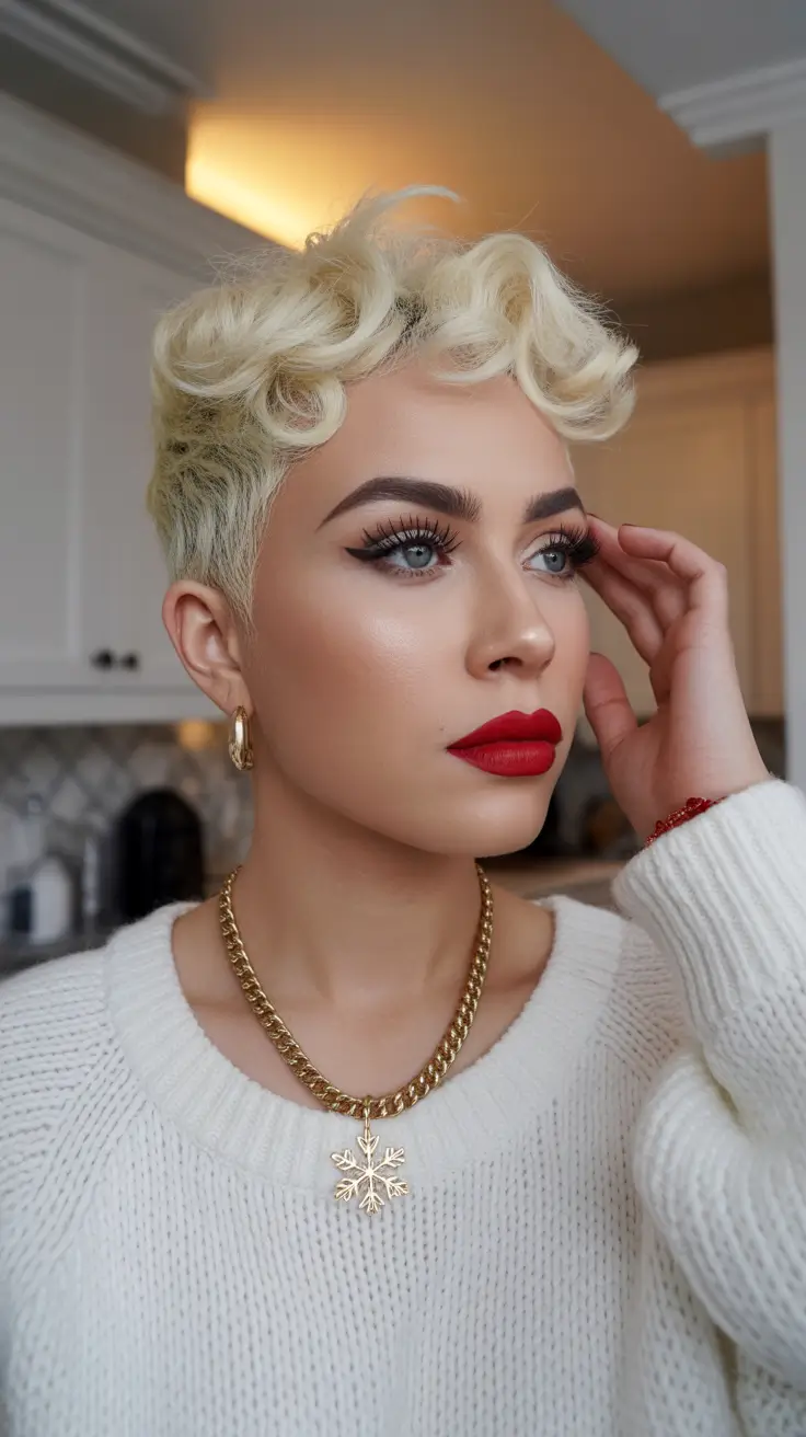 spring haircuts Platinum Finger-Wave Pixie - Old Hollywood Meets Spring 2026