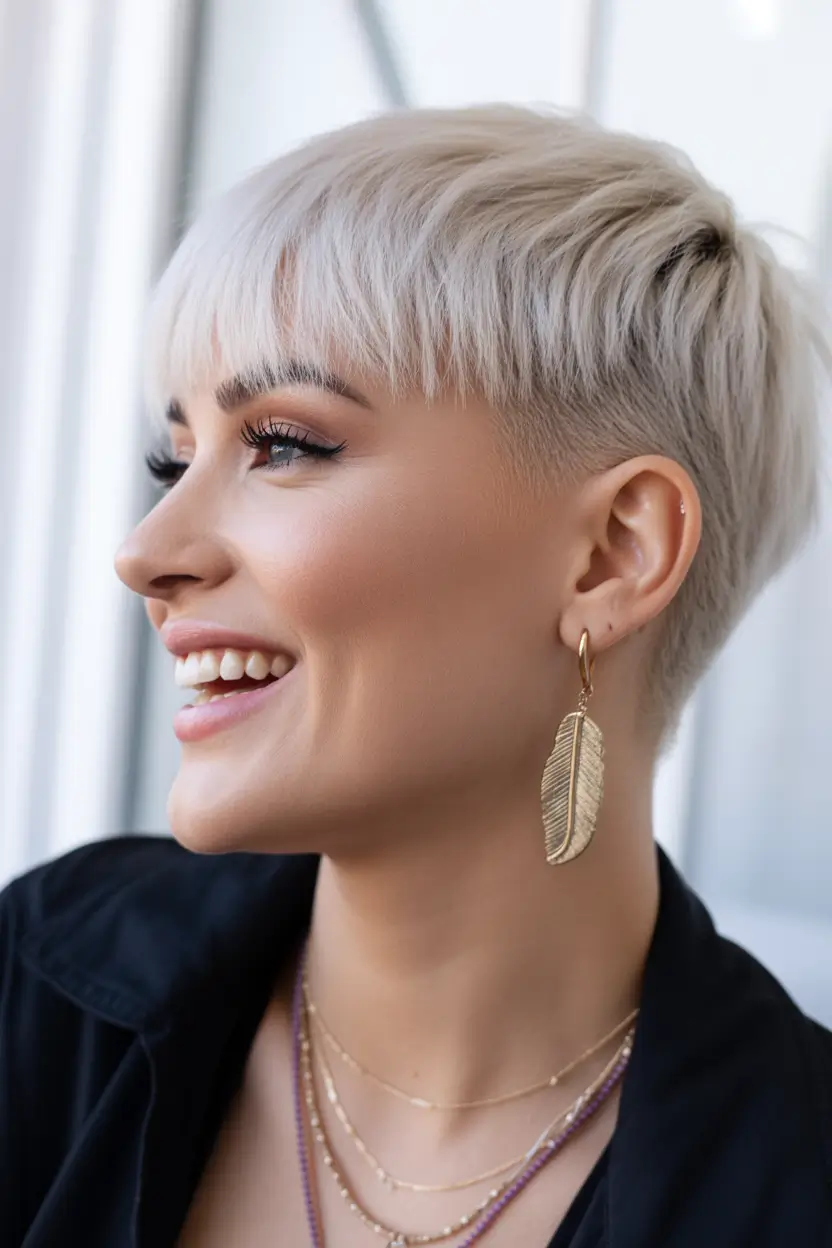 spring haircuts Soft Pixie With Layered Fringe - The Parisian Spring Classic