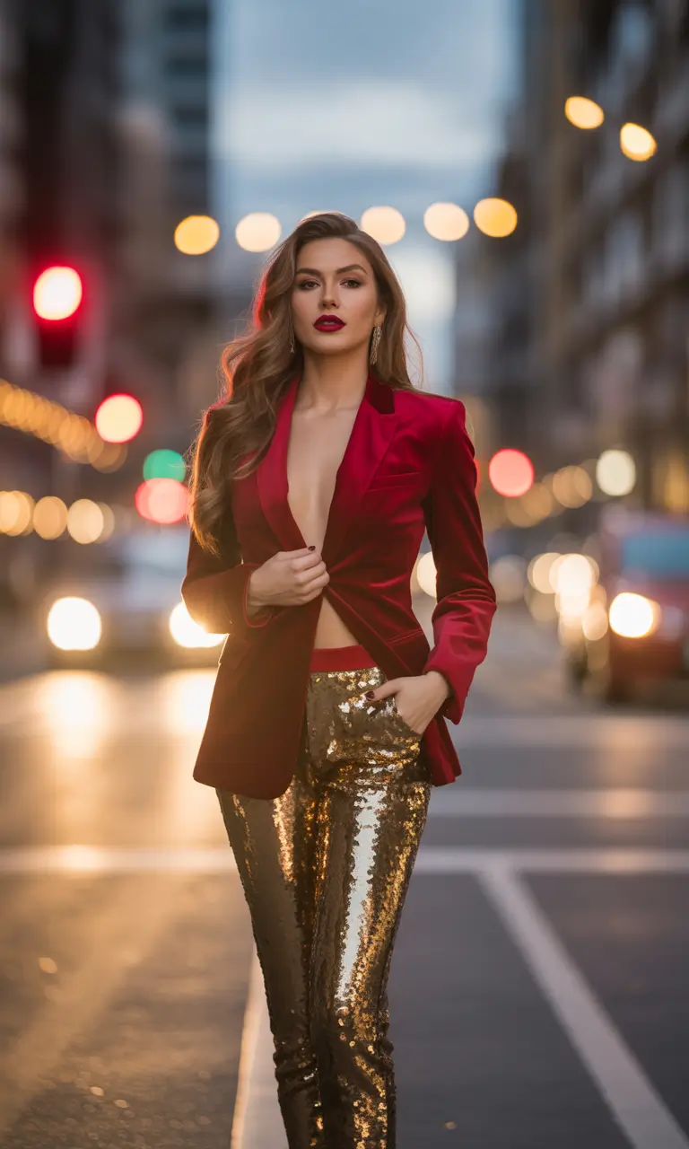 nyc spring outfits Statement Tailoring for Nighttime City Energy