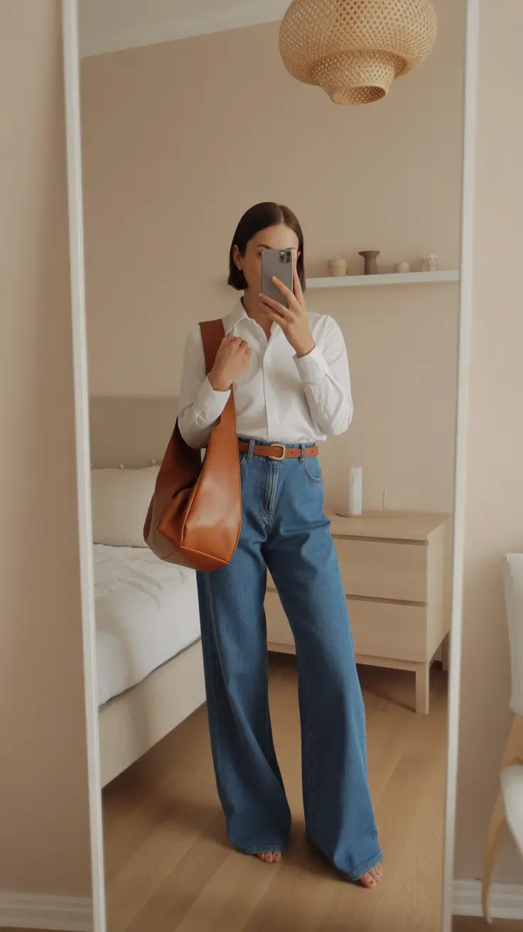 spring outfit for Monday Clean Lines and Soft Confidence