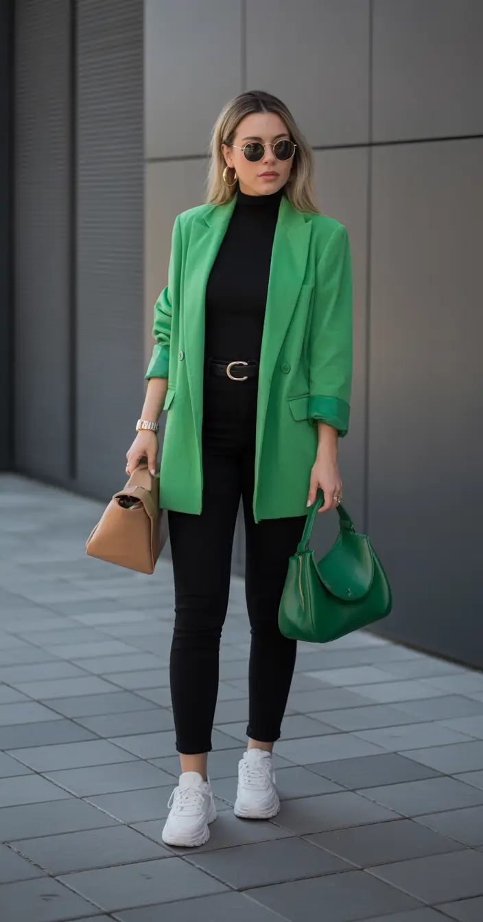 spring outfit for Monday Bold Color as a Monday Mood Booster