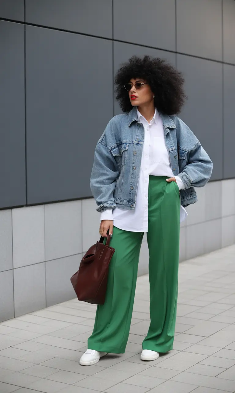 spring outfit for Monday Relaxed Power Dressing with Color