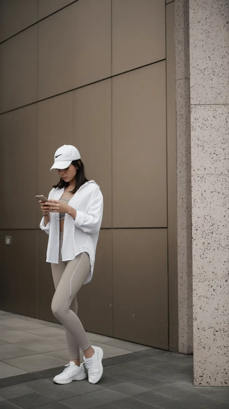 Spring workout outfits Soft Neutrals with a Casual City Energy