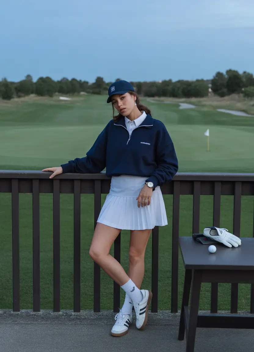 Spring workout outfits Sporty Chic with a Preppy Vintage Twist