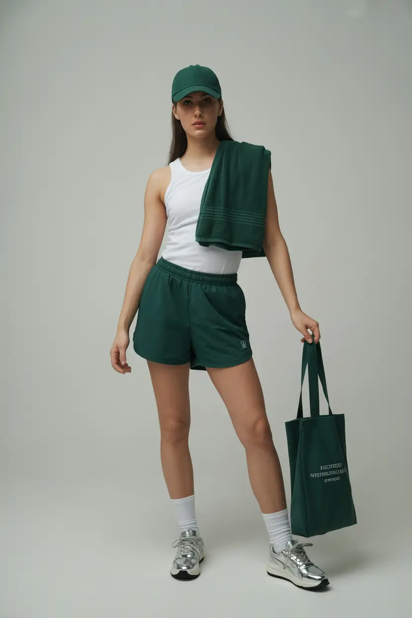 Spring workout outfits Minimal Green Sportwear with a Clean Finish