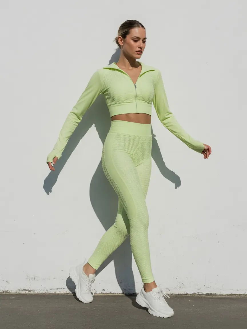 Spring workout outfits Fresh Green Sets That Feel Like Spring