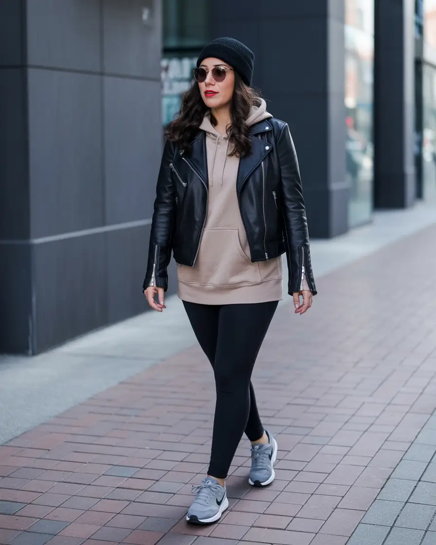 spring sport outfits for women Layered Hoodie Look With Urban Casual Attitude