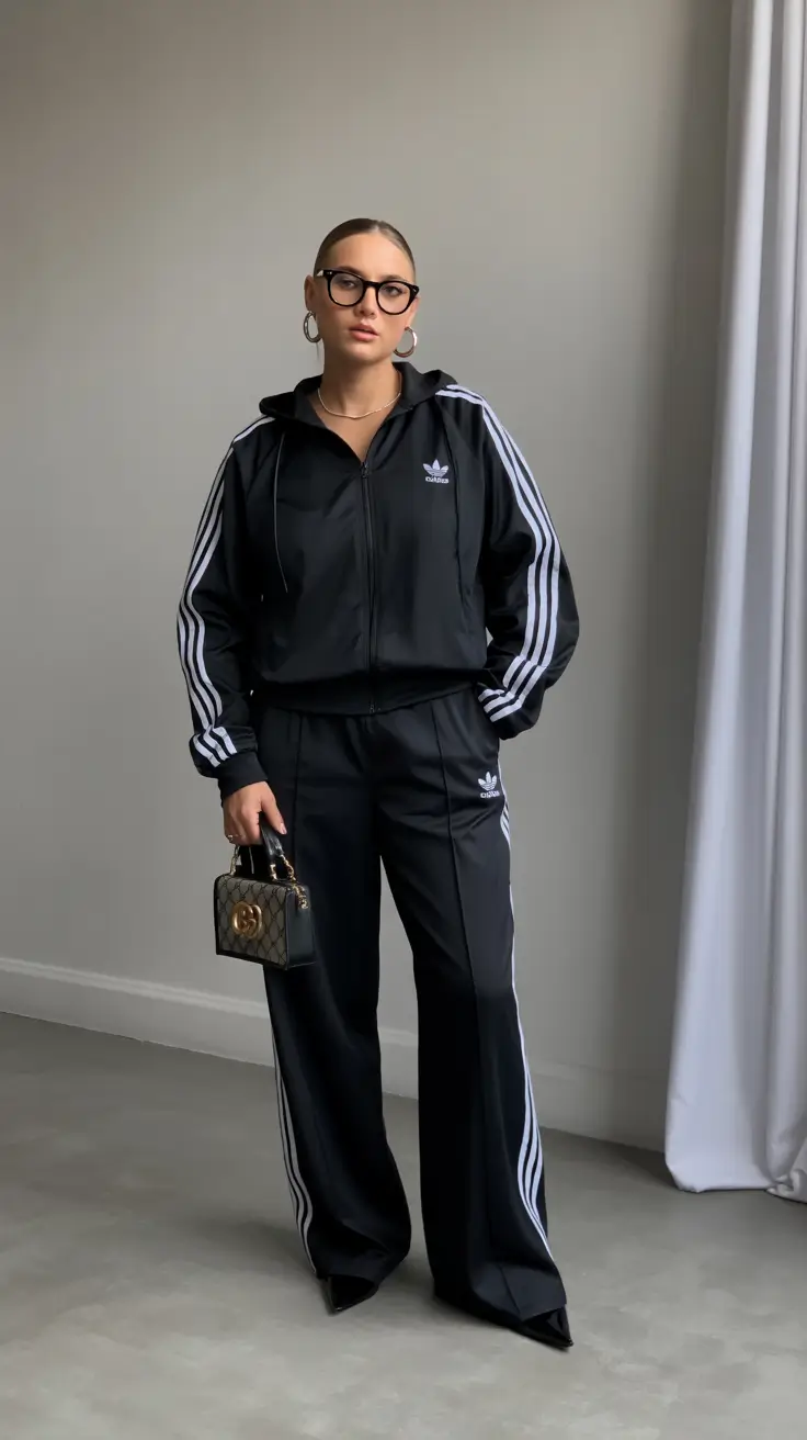 spring sport outfits for women Classic Black Tracksuit With Sporty Chic Classy Energy
