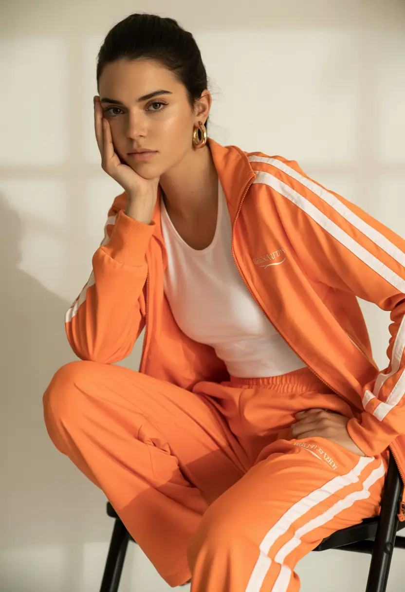 spring sport outfits for women Soft Orange Tracksuit That Feels Fresh and Optimistic
