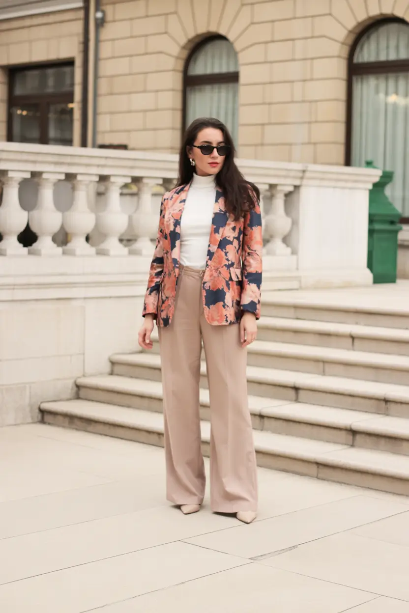 spring outfit for Saturday Tailored Florals