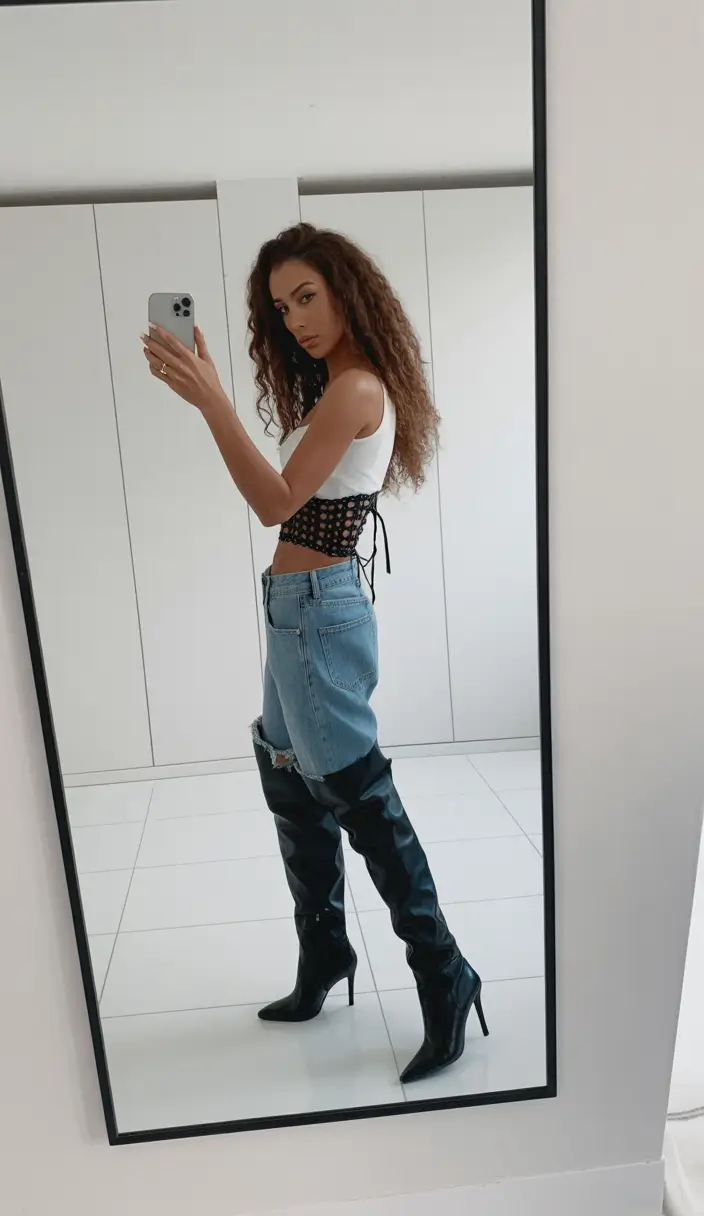 spring rave outfits Y2k Denim