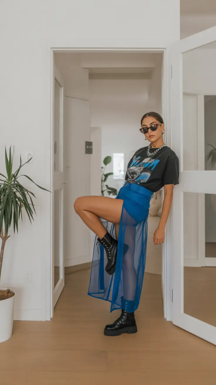 spring rave outfits Blue Casual