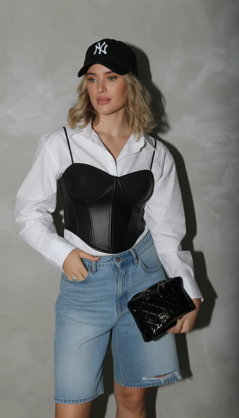 spring rave outfits White Corset