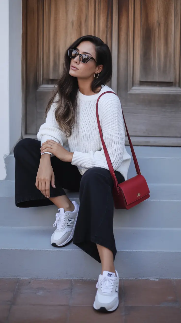 spring outfits streetwear Cozy Knit Meets City Casual