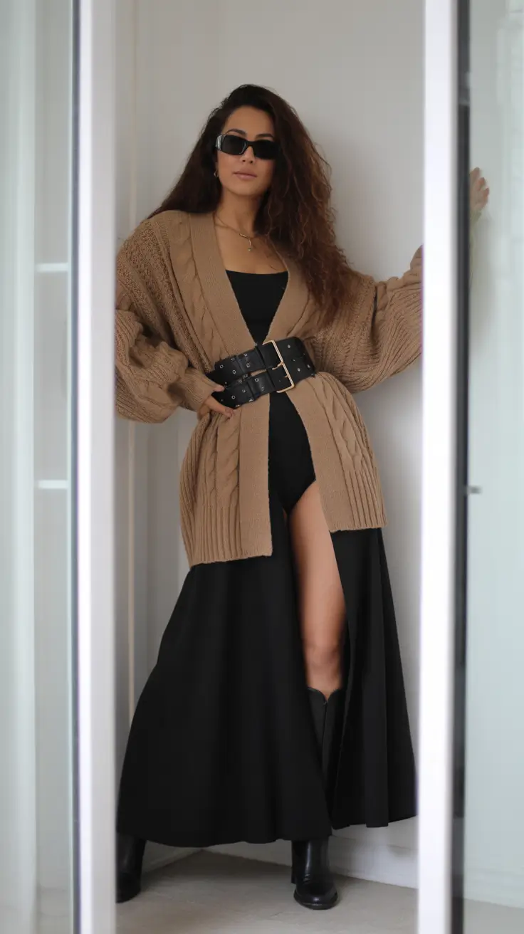 spring outfits streetwear Bold Knit Layering with Baddie Energy