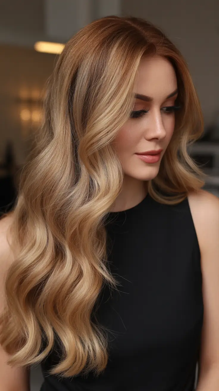 spring long haircut Soft Blonde Glam Waves With Long Elegant Layers