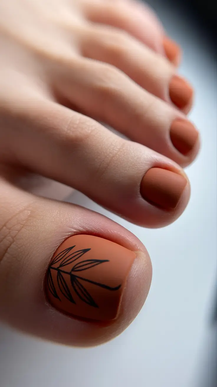 spring toe nail color Terracotta Botanical Nails Inspired by Early Spring Nature