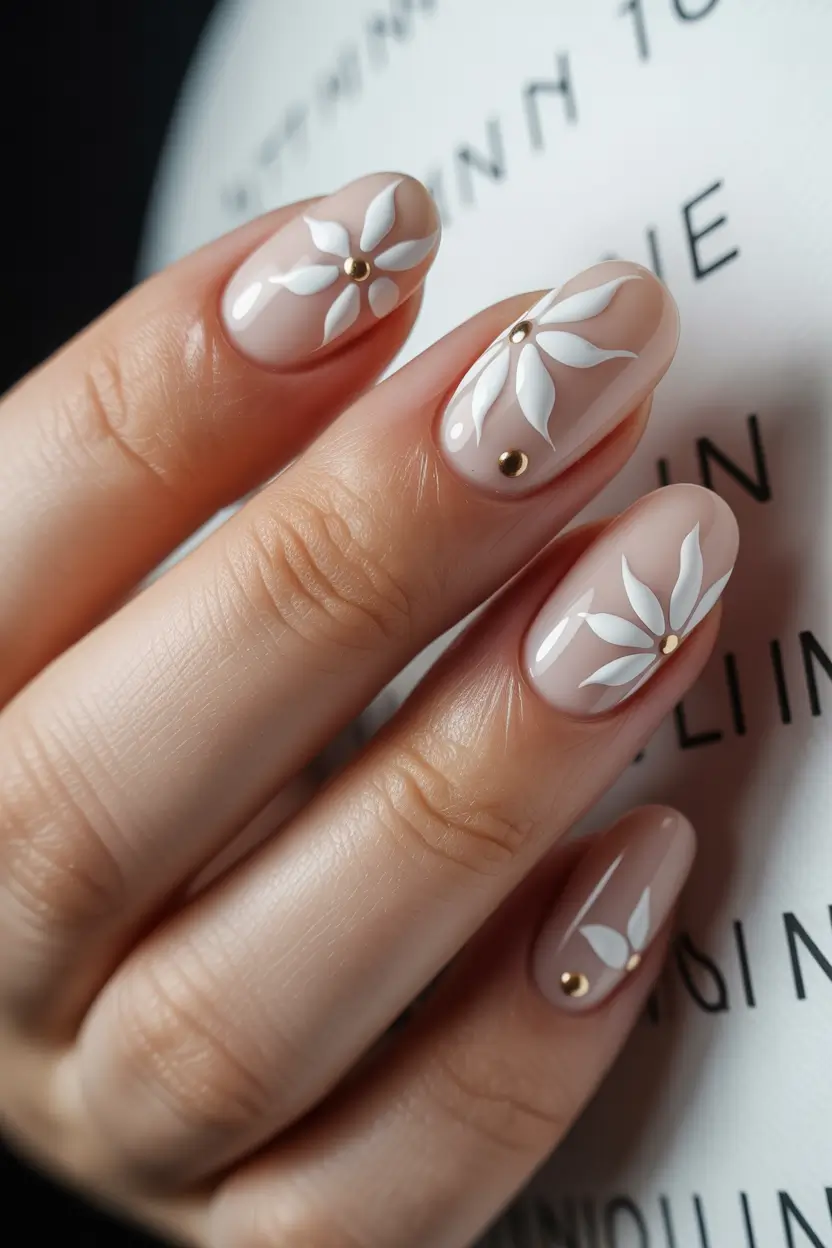spring wedding nails Soft Botanical Minimalism For The Modern Bride