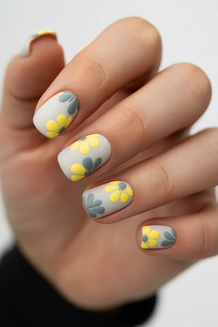 spring wedding nails Playful Daisy Pop For The Joyful Spring Guest