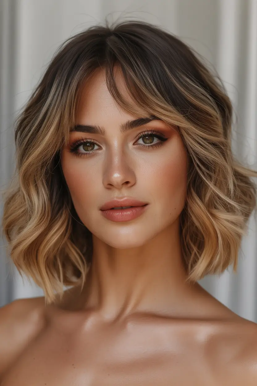 spring mid length haircut Golden Soft Waves With Subtle Layers