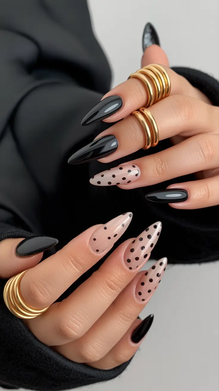 spring vacation nails Modern Polka Dot Minimalism With Graphic Spring Attitude