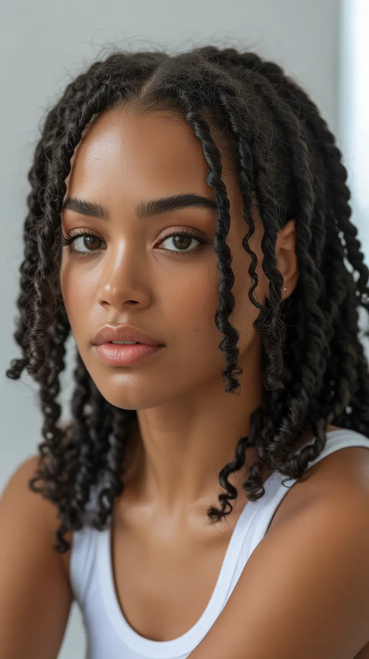 spring hairstyle black women Defined Twist-Out With Face-Framing Curls - The Everyday Spring Essential