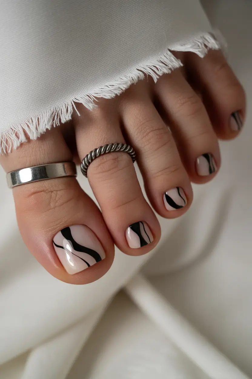 spring toe nails Abstract Neutral Lines For Effortless Modern Elegance