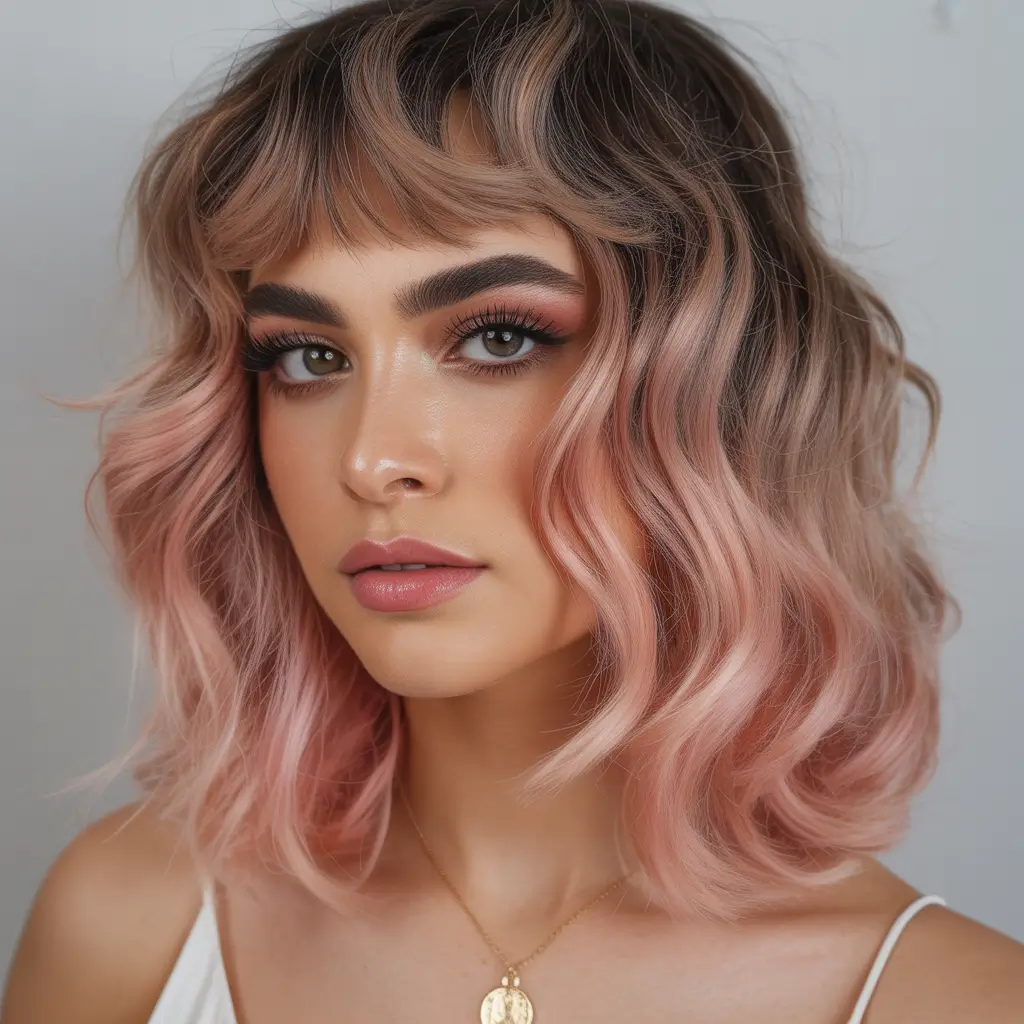 spring Hair Color Ideas to Look Younger Soft Blush Waves with Dimensional Root Depth