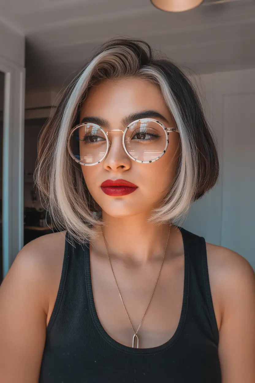 spring bob haircut The High-Contrast Bob With a Bold Money Piece