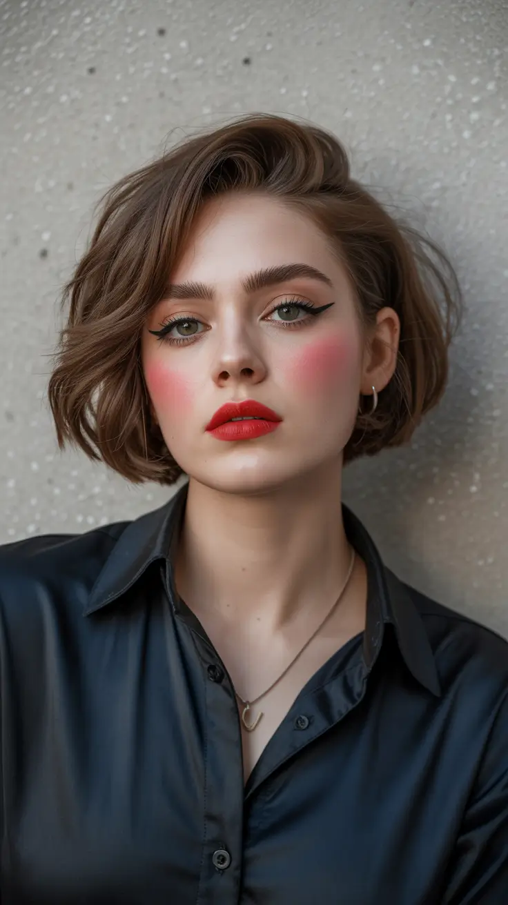 spring bob haircut The Soft Brown Side-Part Bob With 90s Volume