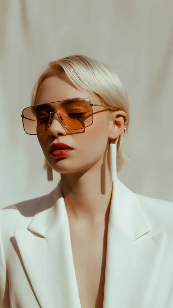 spring short Hairstyles Platinum Slicked-Back Micro Bob With Modern Minimalism