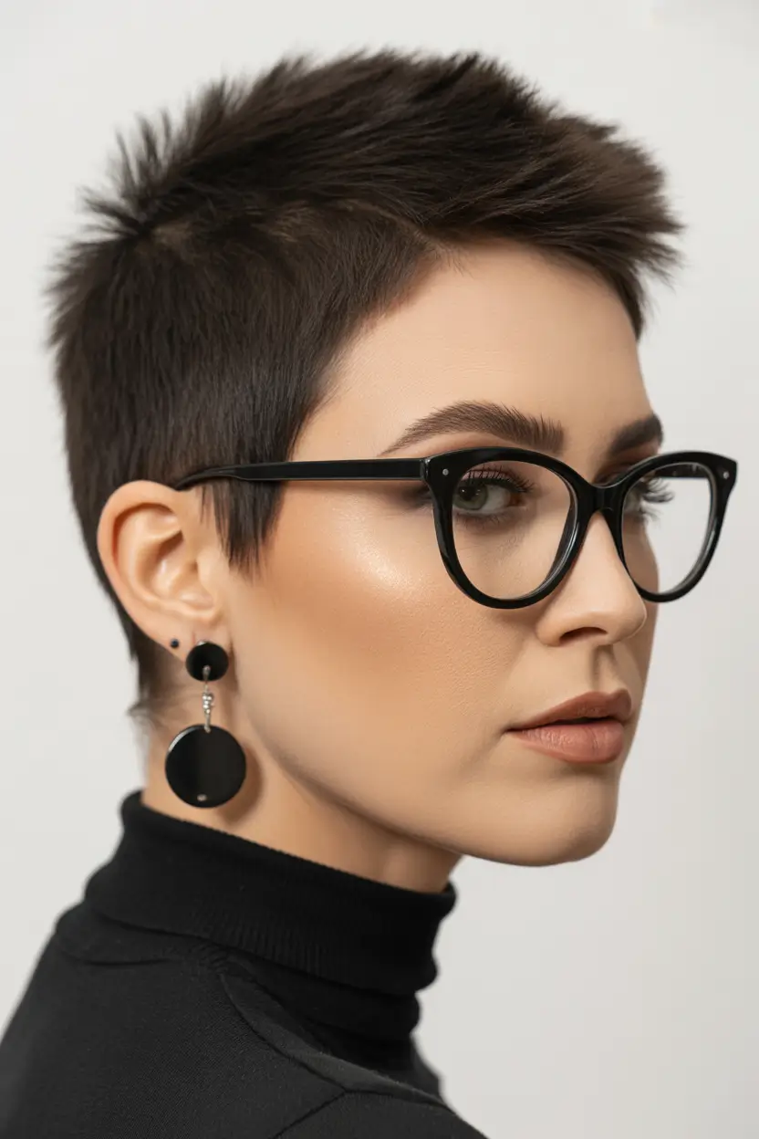 spring short Hairstyles Sharp Espresso Pixie With Power Texture
