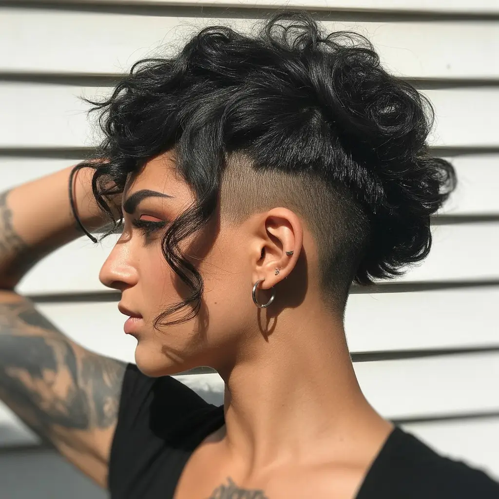 spring short Hairstyles Curly Undercut With Soft Rocker Volume