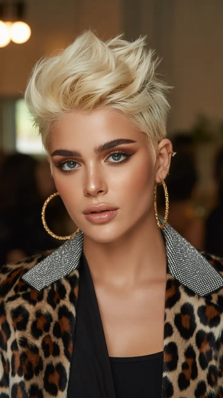 spring short Hairstyles Platinum Lifted Pixie With Airy Texture