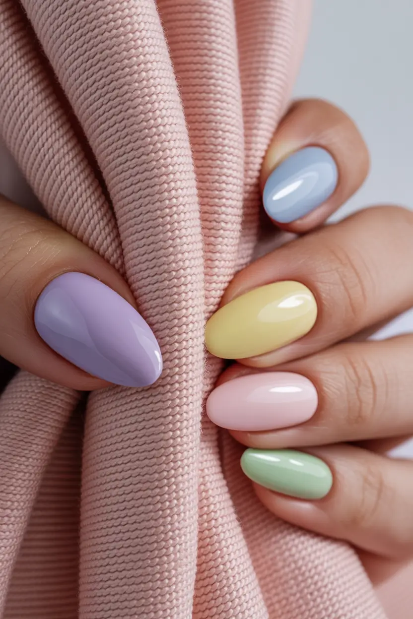 spring nails simple Pastel Harmony Nails That Feel Like Early Spring Light