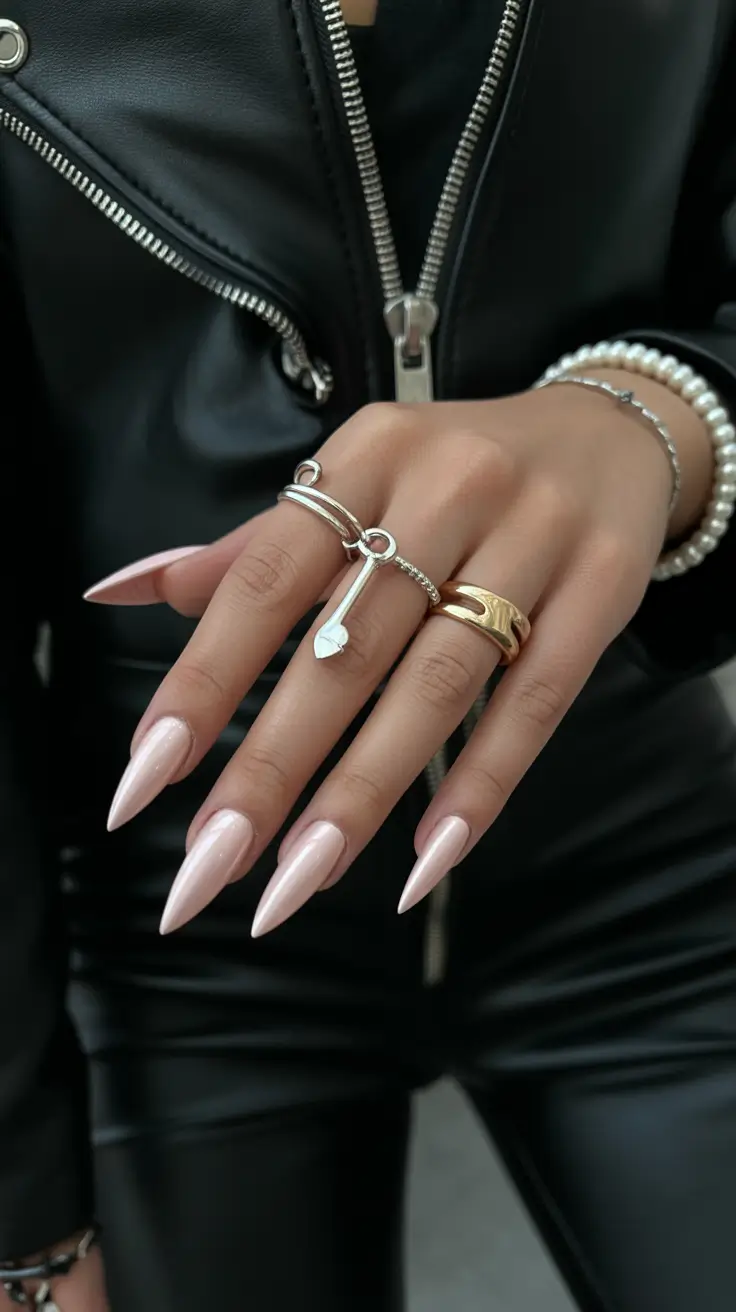 spring stiletto nails Soft Blush Minimalism That Quietly Dominates Spring