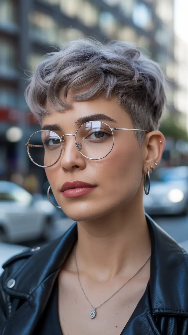 spring pixie Smoky Gray Pixie With Downtown Spring Cool