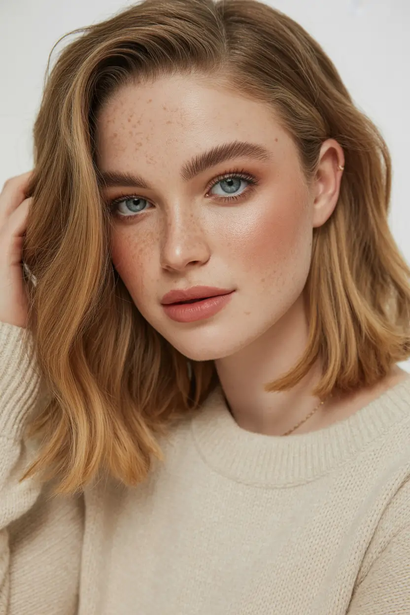 spring caramel hair color Soft Honey Golden Brun With Natural Glow