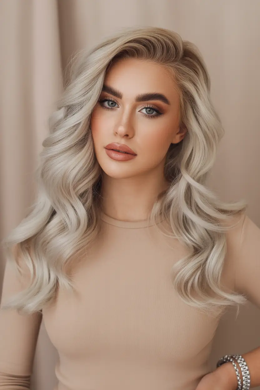 spring hair color warm skin tone Champagne Blonde With Warm Beige Depth