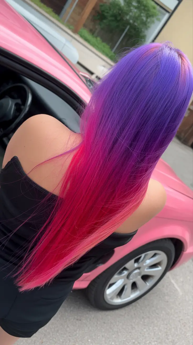 spring hair color warm skin tone Electric Violet To Magenta Lengths