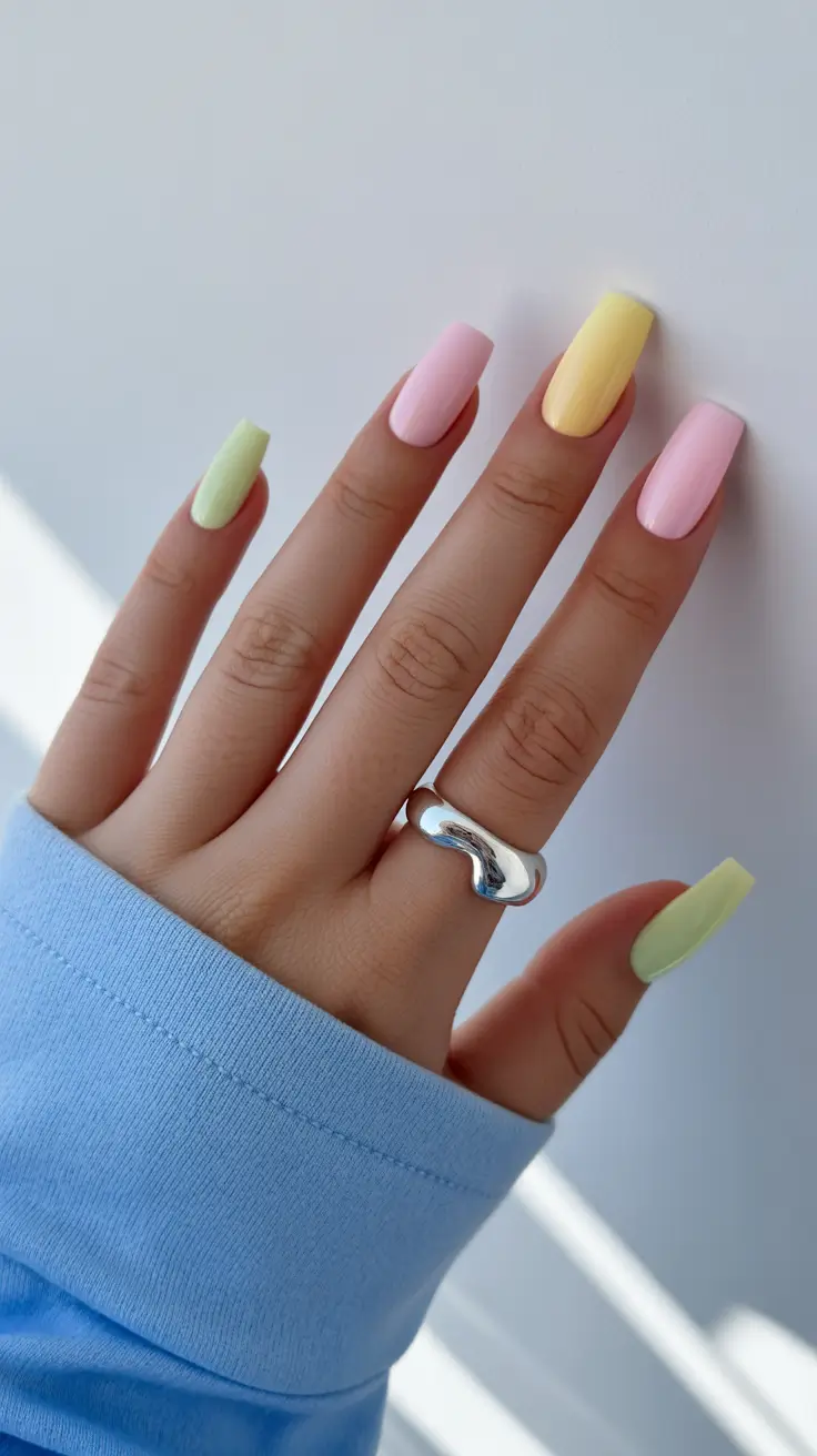 21 April nails colours 2026 Pastel Candy Nails That Capture the Spirit of Spring