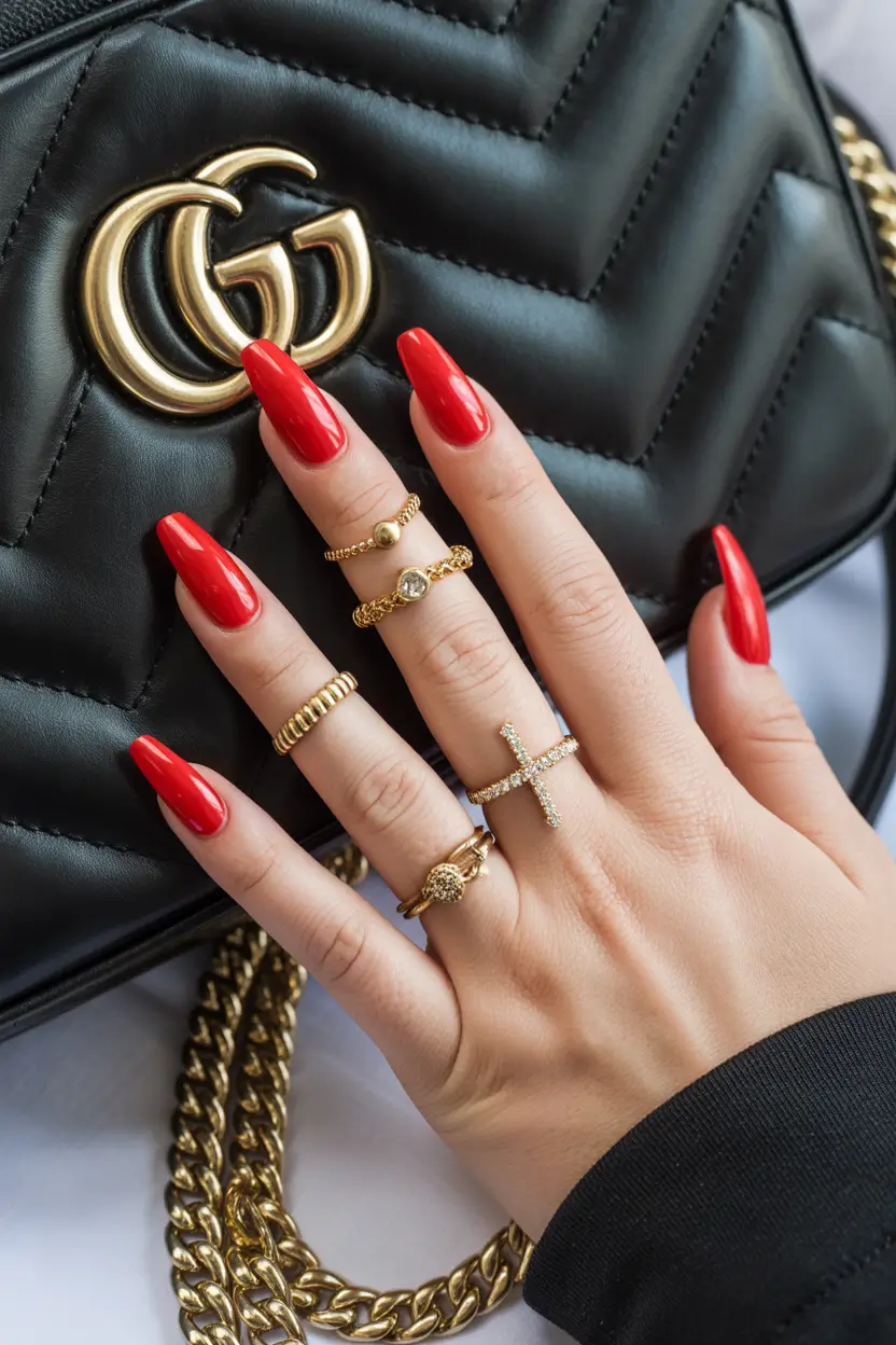 21 April nails ideas 2026 Classic Red Gloss That Always Feels Powerful