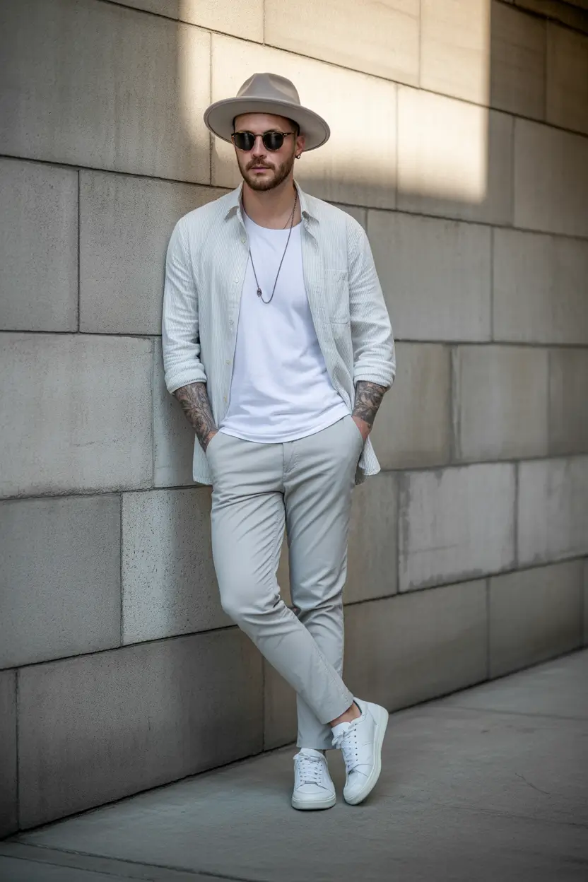Casual summer outfits men 2026 Minimalist Neutral Layers That Feel Like Air