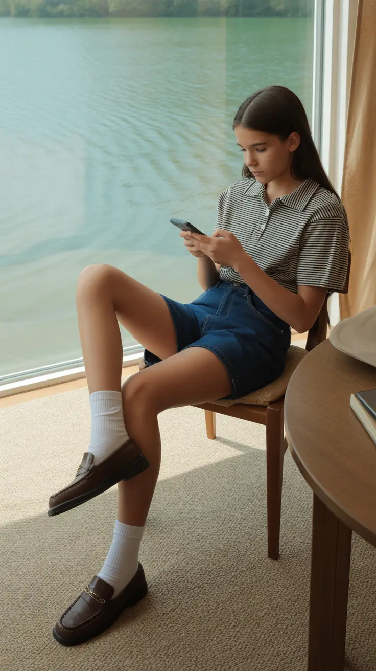 cute summer outfits for teens 2026 Striped Polo And Denim That Clean Preppy Reset