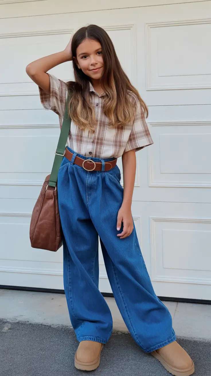 cute summer outfits for teens 2026 Relaxed Denim And Vintage Shirt Quietly Cool Everyday Look