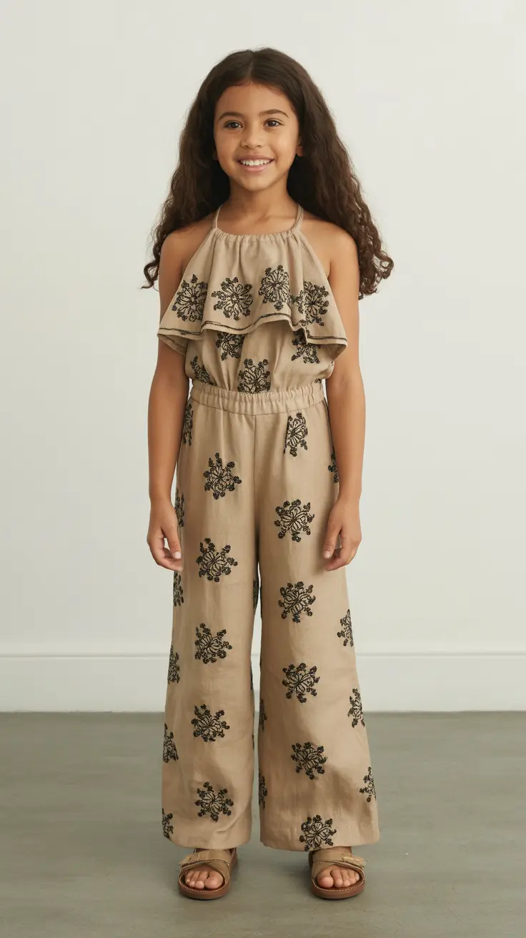 cute summer outfits for teens 2026 Neutral Printed Set And That Effortless Summer Ease