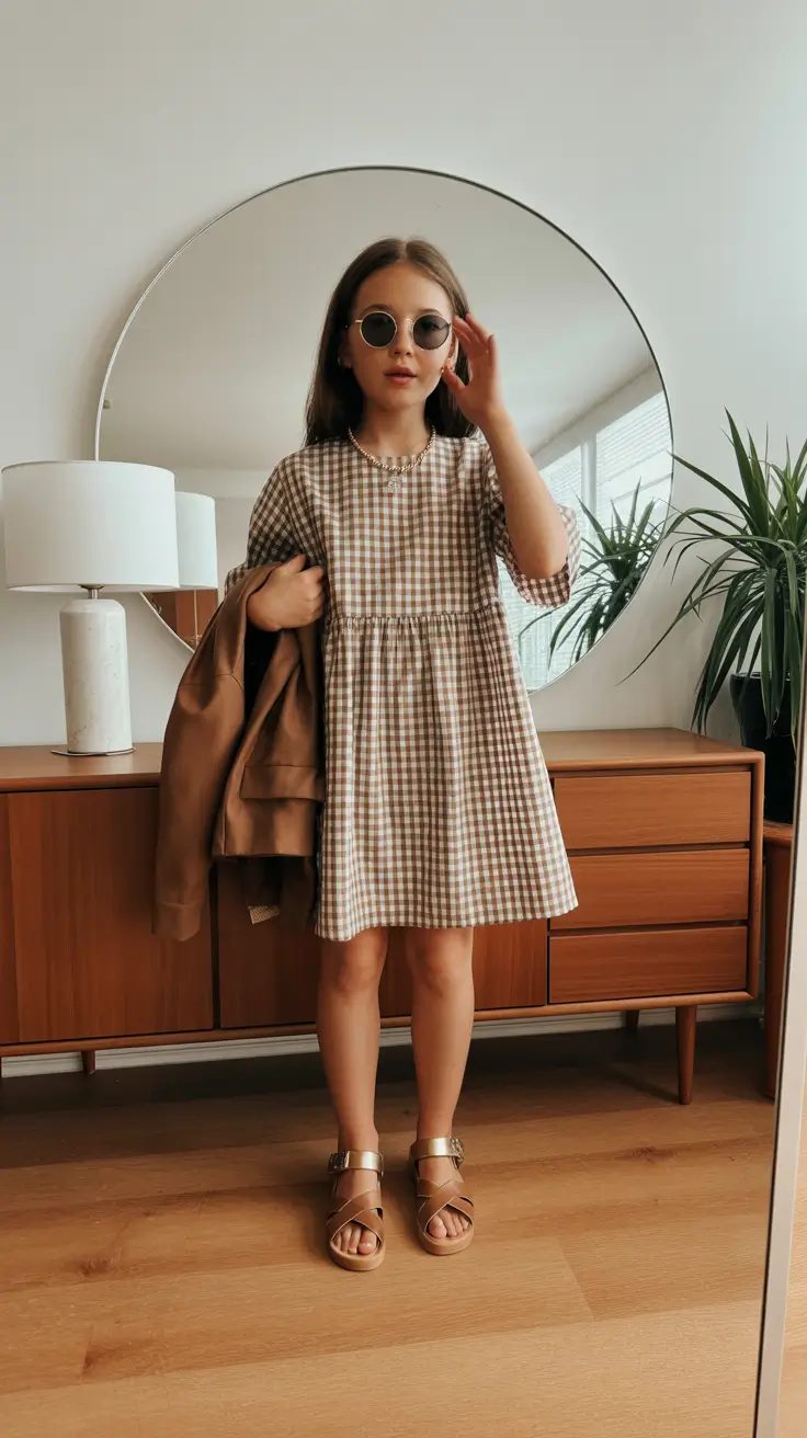 cute summer outfits for teens 2026 Neutral Gingham And That Quiet European Elegance