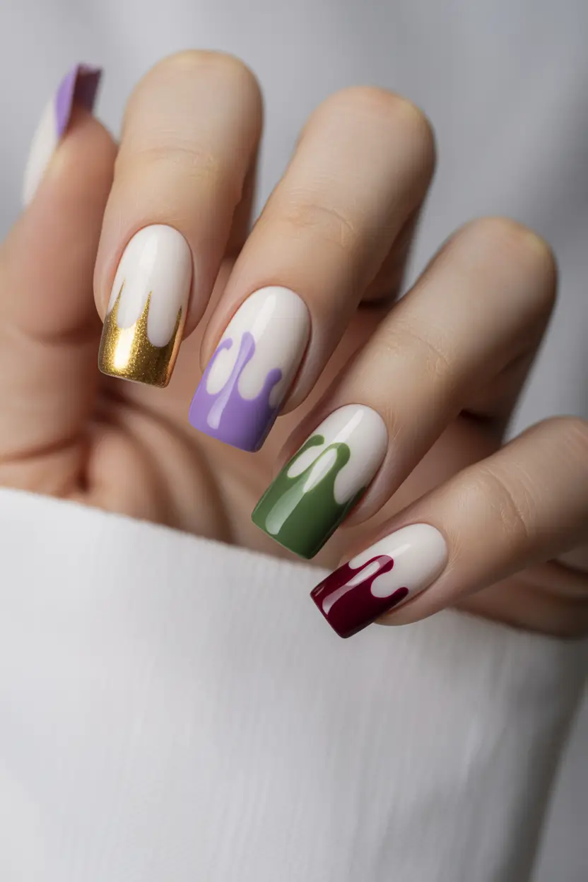 easter nails color ideas 2026 Glossy Dripping Color Tips With A Modern Spring Twist